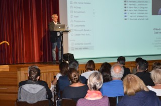 Vortrag von Reinhard Kahl im Reichshofsaal in Lustenau